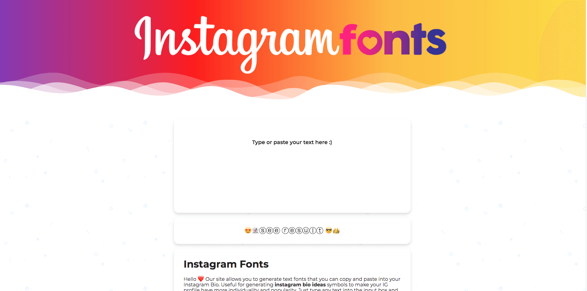 Instagram Fonts Generator Instagramfonts Com - baddie aesthetic roblox bios